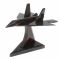 Сувенир "Самолет СУ - 57" из коричнево-серого обсидиана