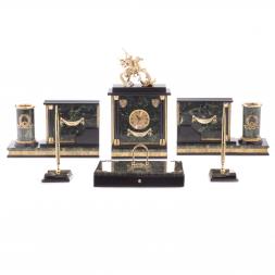 Письменный набор "Георгий Победоносец" из змеевика