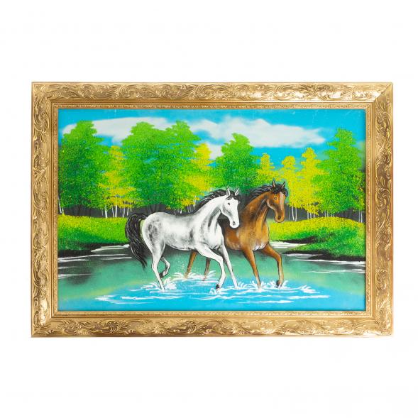 Картина из каменной крошки &amp;quot;Красивая двойка&amp;quot; багет 49х69 см 122570