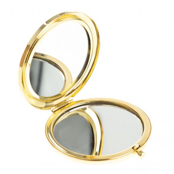 Зеркало круглое из камня серафинит цвет золото 122788