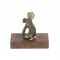 Статуэтка из бронзы на подставке из лемезита "Кошка"
