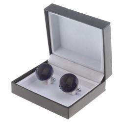 Запонки камень содалит круглые