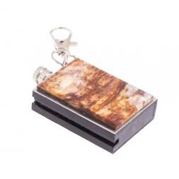 Брелок огниво "Вечная спичка" с накладкой из камня авантюрин 2,8х1,3х5 см