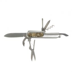 Нож мультитул складной 7 в 1 с камнем жельбертит
