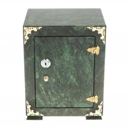 Сейф средний камень змеевик 18,5х16х24,5 см