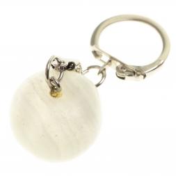 Брелок "Яблоко" оникс белый