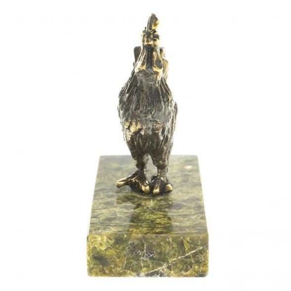 Статуэтка из бронзы на подставке из змеевика &amp;quot;Курочка&amp;quot; 116192