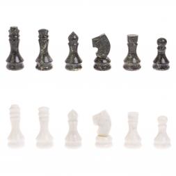 Шахматы &amp;quot;Классические&amp;quot; из белого мрамора и змеевика