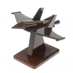Сувенир &amp;quot;Самолет СУ - 30&amp;quot; из коричневого обсидиана