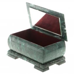 Шкатулка &amp;quot;Хозяйка медной горы - Урал&amp;quot; змеевик 20х12,5х10,3 см