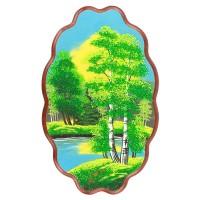 Панно с рисунком из камня "Летний пейзаж" 45х29 см