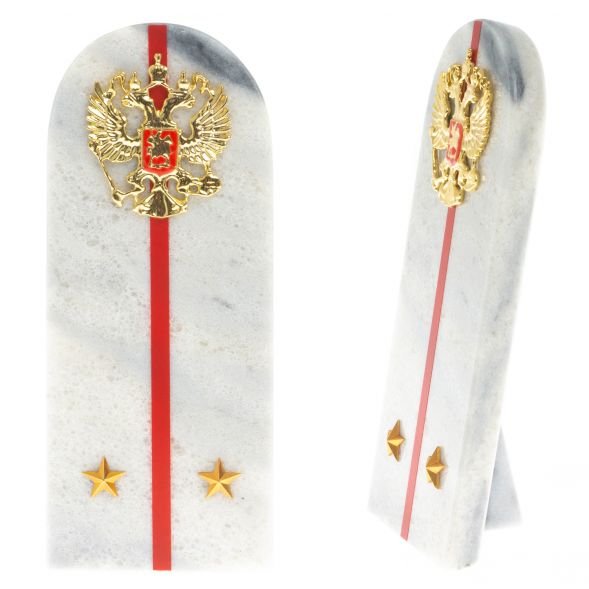 Сувенир погон &amp;quot;Лейтенант МВД&amp;quot; камень мрамор 129015