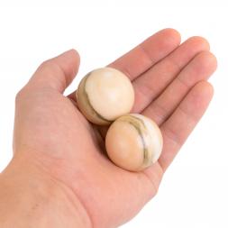 Шары для массажа 3,5 см 2 шт из газганского мрамора