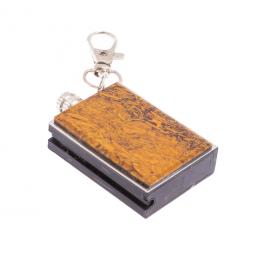 Брелок огниво "Вечная спичка" с накладкой из камня змеиная яшма 2,8х1,3х5 см