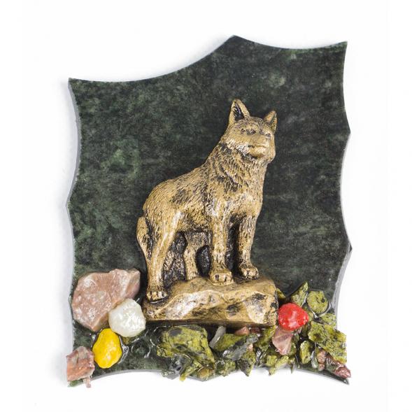 Магнит &amp;quot;Волк&amp;quot; змеевик 118009