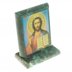 Икона &amp;quot;Спаситель&amp;quot; змеевик 8х4х9,5 см
