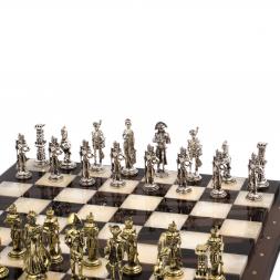 Шахматы "Отечественная война 1812 г." доска 40х40 см обсидиан оникс