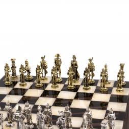 Шахматы "Отечественная война 1812 г." доска 40х40 см обсидиан оникс