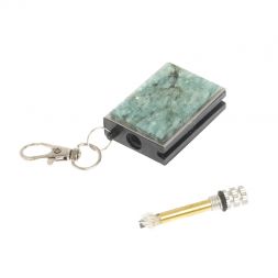 Брелок огниво &amp;quot;Вечная спичка&amp;quot; с накладкой из камня парагонит