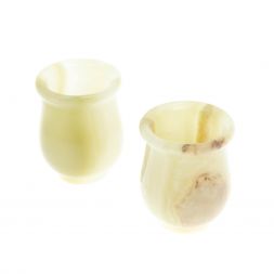 Набор стопок 2 шт "Тюльпан" из зеленого оникса 3,7х3,7х3,5 см (1,5х2)