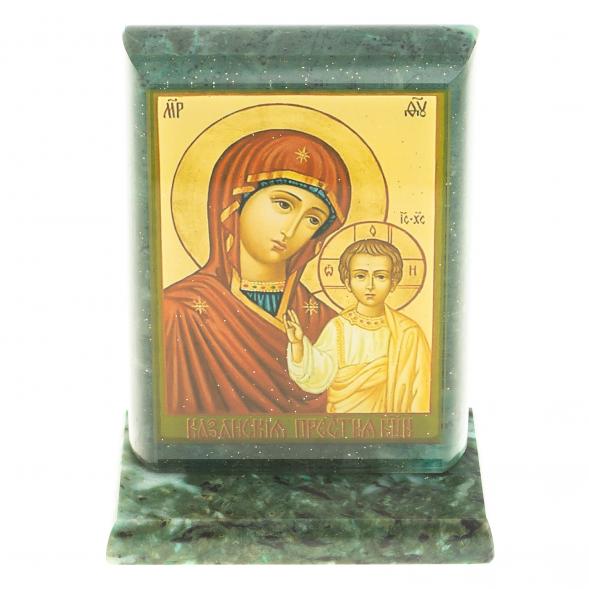 Икона &amp;quot;Казанская БМ&amp;quot; змеевик 8х4х9,5 см 123501