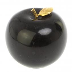 Яблоко из черного змеевика 10,5х10,5х9,5 см