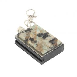 Брелок огниво &amp;quot;Вечная спичка&amp;quot; с накладкой из камня амазонит дымчатый кварц