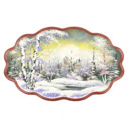 Панно с рисунком из камня &amp;quot;Зимняя ночь&amp;quot; 45х29 см