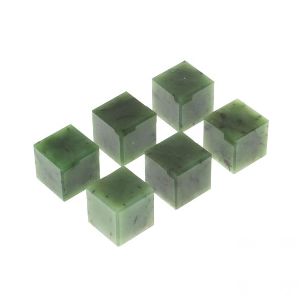 Камни для виски 6 кубиков из саянского нефрита в подарочной коробке 128796