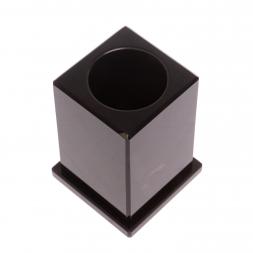 Карандашница из черного обсидиана 8х8х11 см