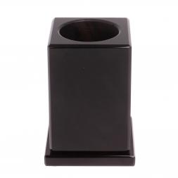 Карандашница из черного обсидиана 8х8х11 см