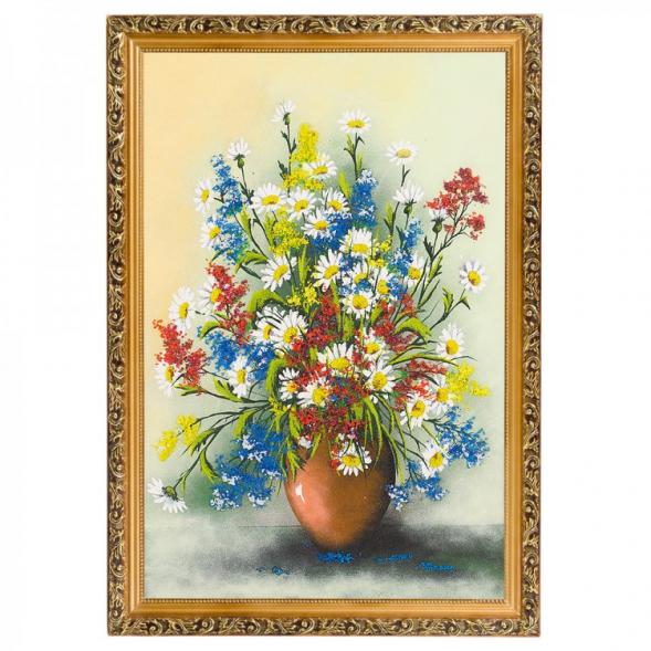 Картина &amp;quot;Натюрморт полевые цветы&amp;quot; багет 46х66 см, каменная крошка 112450