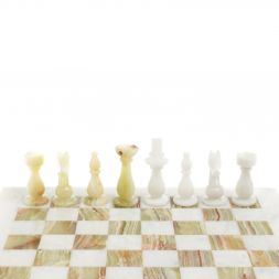 Шахматы из оникса "Стандарт" доска 30х30 см люкс оникс мрамор