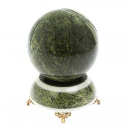 Часы шар "Антистресс" из змеевика 10,5 см