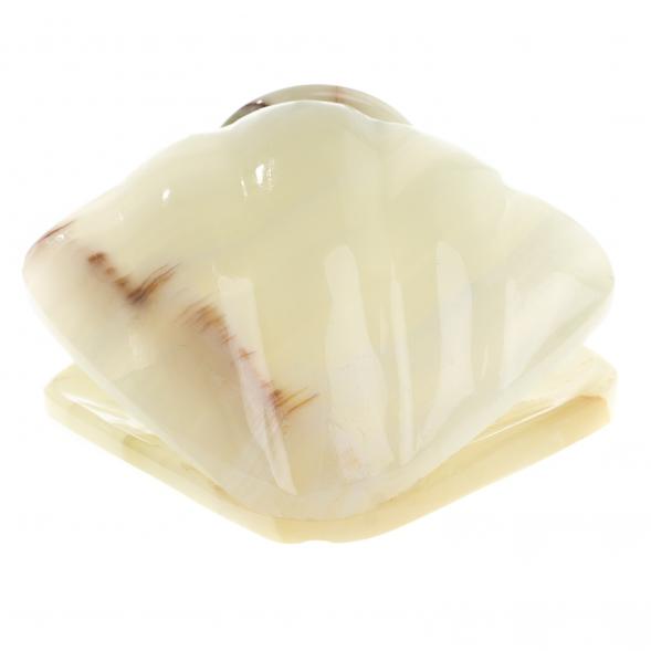 Часы «Ракушка» из камня оникс 9×9х5 см (2,5) 123955