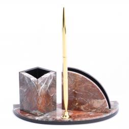 Визитница с карандашницей из креноида