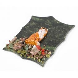 Магнит &amp;quot;Лиса сидит&amp;quot; змеевик