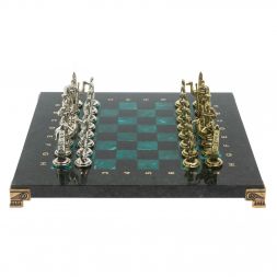 Шахматы подарочные &amp;quot;Египет&amp;quot; доска 32х32 см из змеевика