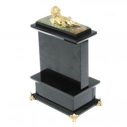 Часы &amp;quot;Лев&amp;quot; с ящиком камень березит 16х11х24 см