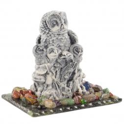 Сувенир "Сова с совятами" из мрамолита