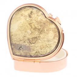 Таблетница &amp;quot;Сердце&amp;quot; на 3 отделения камень борнит цвет красное золото