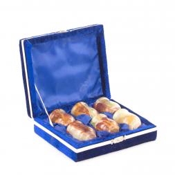 Стопки для водки из оникса 20 мл набор 6 шт 3,8х4,8 см в футляре (1,5х2)