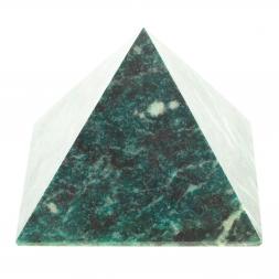 Пирамида 5,5х5,5х3,5 см камень змеевик