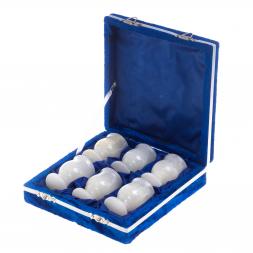 Набор рюмок из оникса 20 мл 6 шт 3,8х6 см (1,5х2,5) в футляре