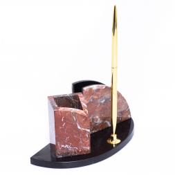 Визитница с карандашницей из креноида и долерита