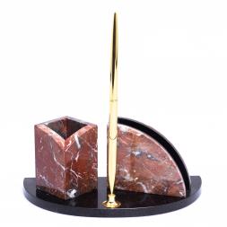 Визитница с карандашницей из креноида и долерита