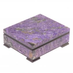 Шкатулка из чароита 12х10х4,5 см