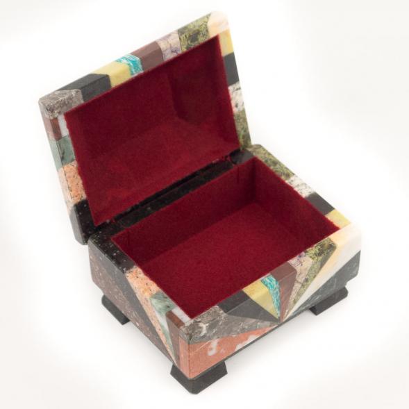 Ларец из камня Мозаика малый 12х9х8,5 см 116948