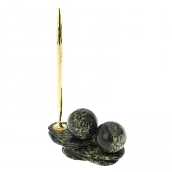 Композиция &amp;quot;Два шара&amp;quot; из змеевика с ручкой 128799