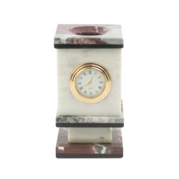 Карандашница с часами из креноида